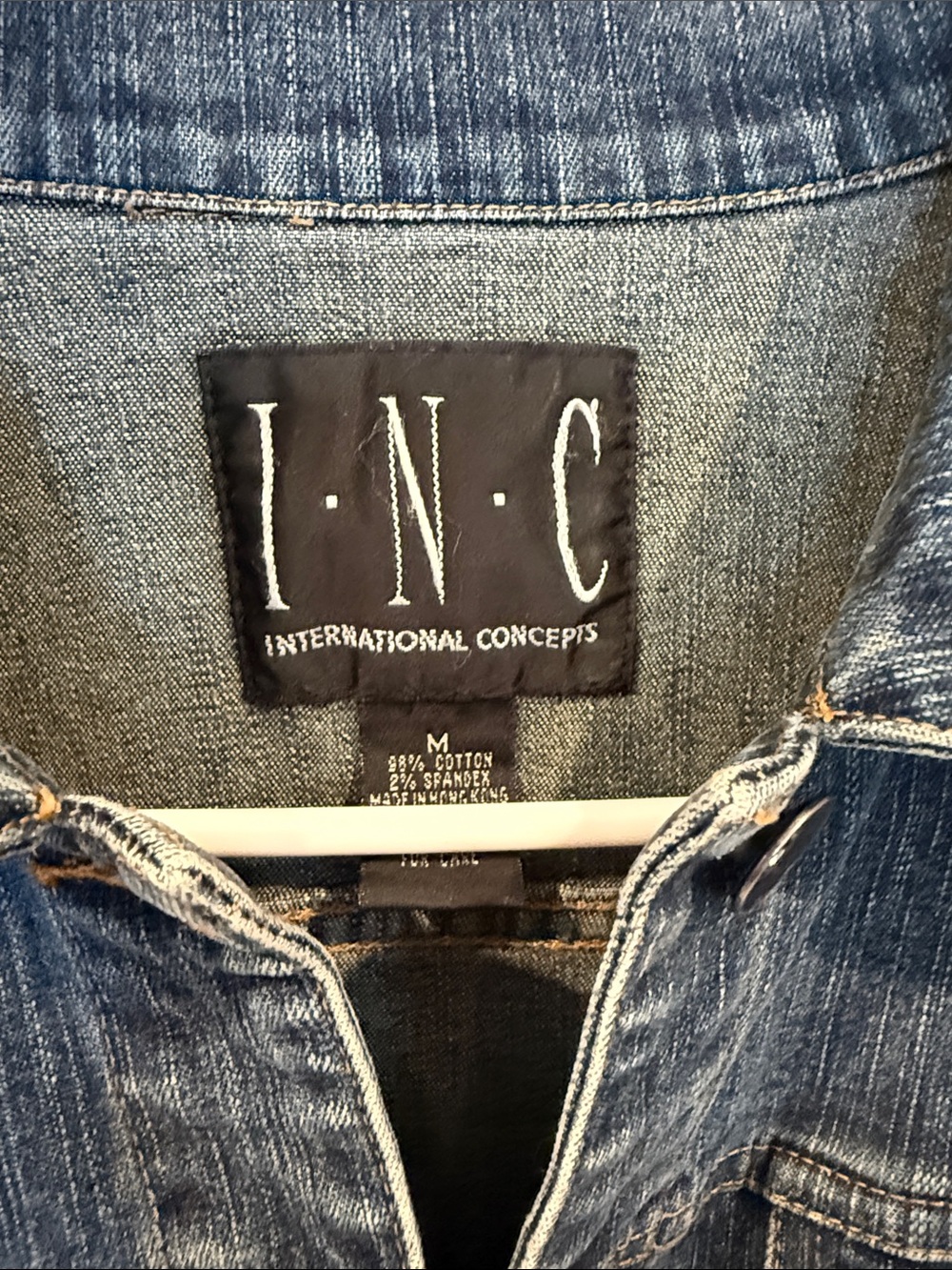 INC Vintage Denim Button-Up Dress - Picture 4 of 6